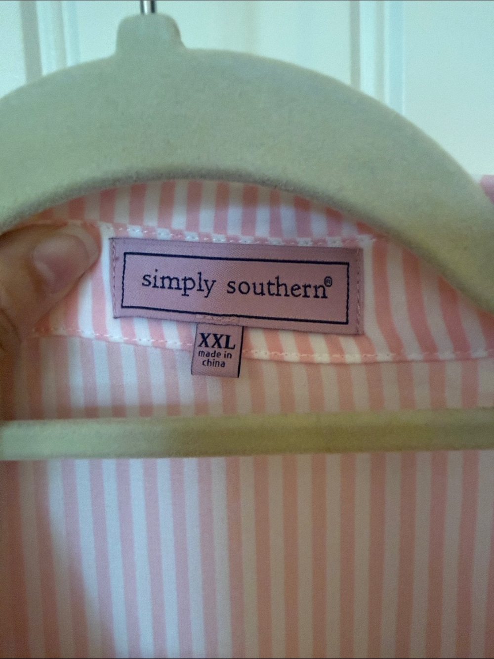 Simply Southern Pink Striped Smocked Yoke Midi Dress - Picture 2 of 15